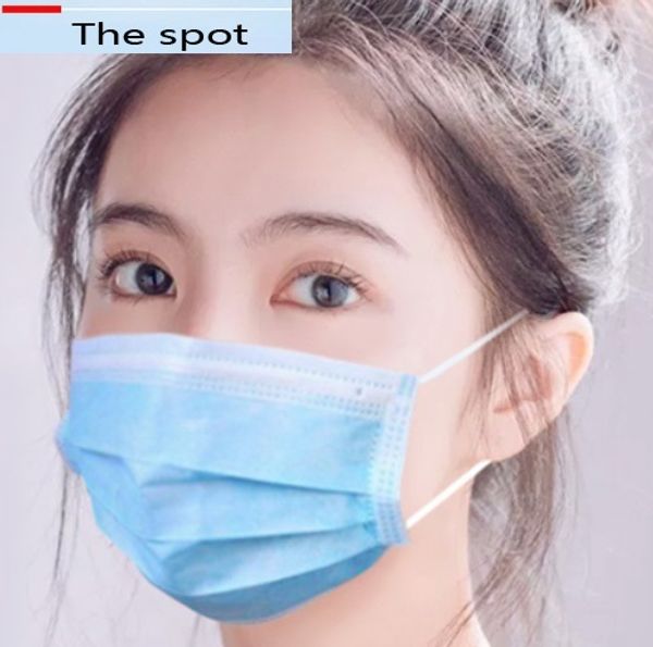 

dhl fedex disposable face mask ce masks home thick 3-layer nonwovens reusable mascarillas masques cotton cloth face masks