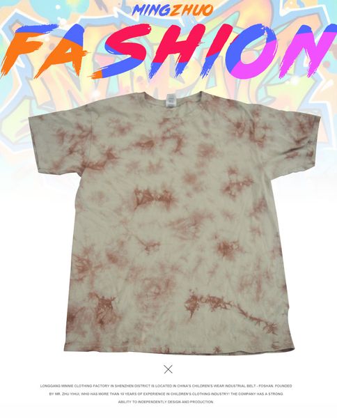 

Summer Mens Designer Tie-dye Tshirts Crew Neck Short Sleeve Tops Fashion Printed Teenagers Casual Apparel