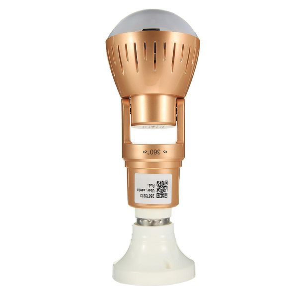 360 ° Panorama Bulb Camera HD 1080p Night Vision Two Way Discussão Movimento