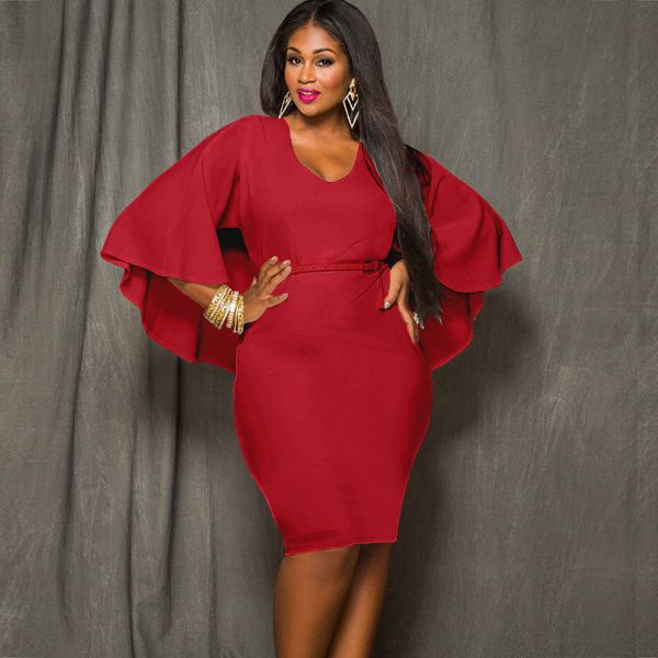 

women designer clothes womens dresses fashion women plus size cape dress draped cloak solid pencil summer dresses midi 2019 new elbise, Black;gray