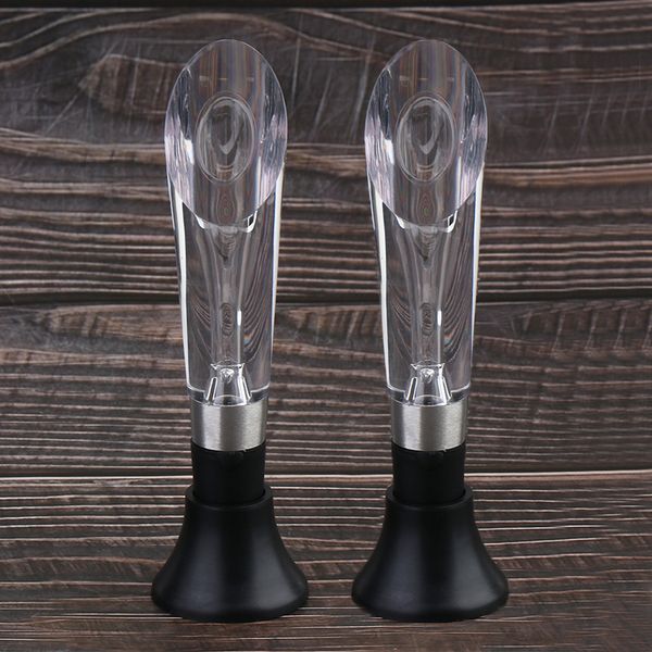 

2 pieces wine aerator quick rotating wine pourer decanter cap wine accessory