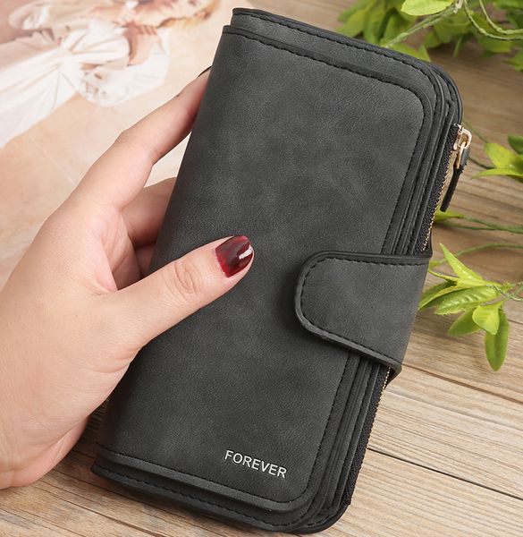 

gir women clutch leather wallet long card holder phone bag case purse handbags, Red;black