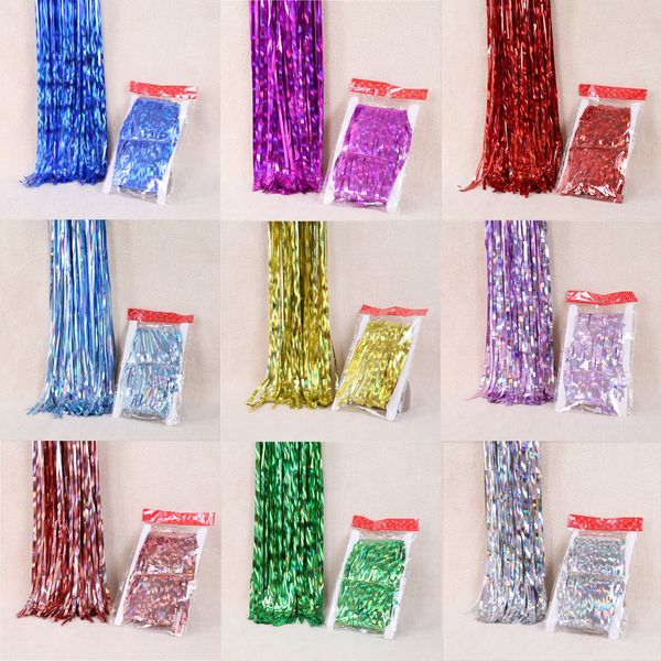 

1*3m light column laser rain curtain child birthday layout background wall wedding wedding stage decoration at home