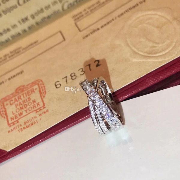 

женские ювелирные изделия кольца стерлингового серебра 925 пробы с бриллиантом ко