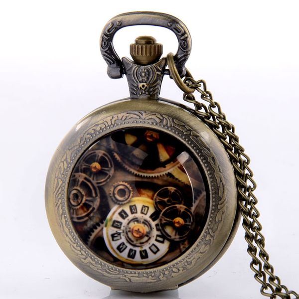 

retro bronze doctor who theme fashion quartz pocket watch men women gift, Slivery;golden