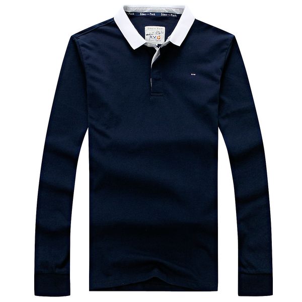 

eden park 2019 длинный рукав polo мужчины высокого качества nice design business casual ep 100% хлопок homme polo полный рукава размер новог, White;black