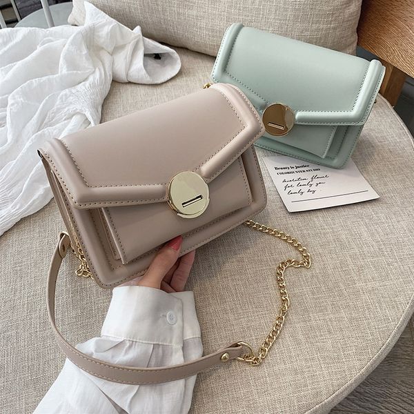 

elegant female chain flap square bag fashion new tide women's handbag and purse chic shoulder messenger bags all match