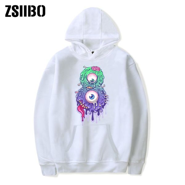 

19 дизайнер мужской толстовки halloween горячий продавая хроматической тошнота nothic printed круглый шею гвардии одежда отдых зимой футболк, Black