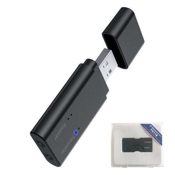 

2 IN 1 Bluetooth Transmitter Receivers 3.5mm Wireless Adapter Bluetooth 4.2 Stereo Audio Adapter For TV Home Stereo System Speaker Handsfree
