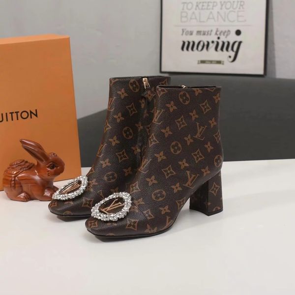 

winter new brand ladies boots low heel leather boots ladies leather shoes women's fashion really, Black