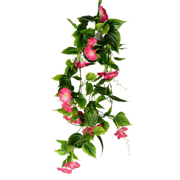 

artificial morning glory fake plant leaves hanging vine decoration vivid rattan leaf garden party home wedding decor flower