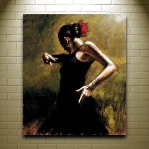 

spanish dancer modern abstract portrait handpainted & hd print oil painting on canvas wall art home decor p119