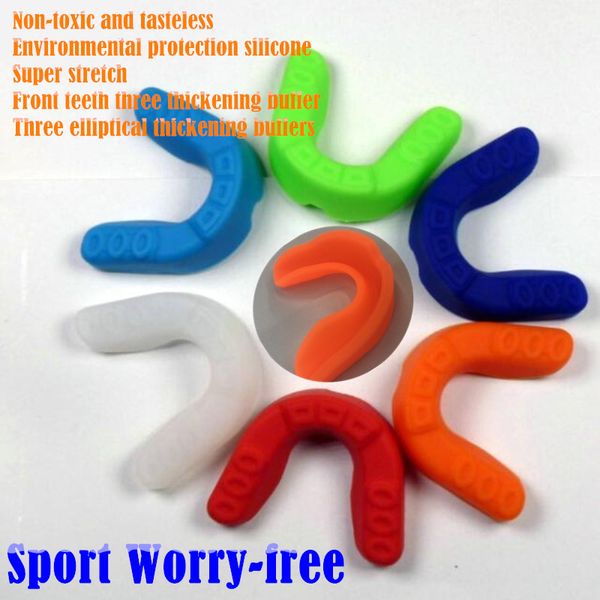 

3pcs stretch single side silicone mouthguard braces /denture/football basketball boxing gum shield gear sport tooth protection