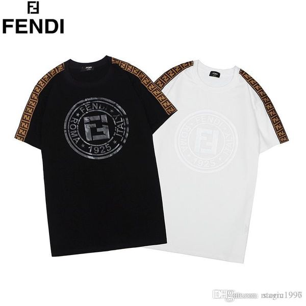 

new spring and summer fashion t-shirt cotton designer brand men and women fashion printing transportation wholesale w12, White;black