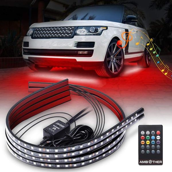 

2pcs led car light strips waterproof rgb led strip light wireless adjustable multi-colored underbody exterior lighting kit
