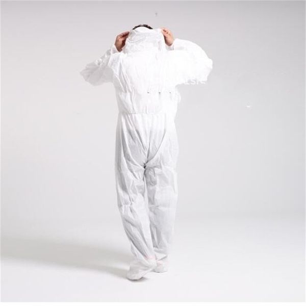 

Одноразовый цельный защитный костюм одежда прилагается капюшон и сапоги нетканые пылезащитные комбинезоны взрослые защитные костюмы 7 8dw E1