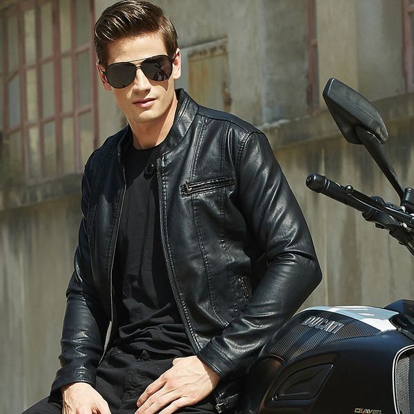 

casual jackets fashion motorcycle, Black