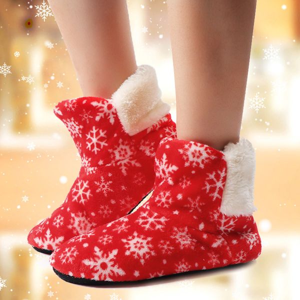 

slippers for women winter home slippers warm furry slides christmas indoor sock shoes fur soft floor shoes zapatillas mujer, Black