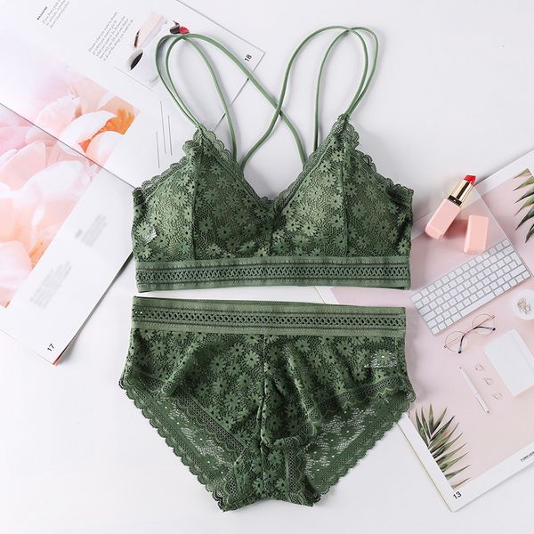 

women bra panties set lace bra set beauty back underwear comfortable skin-friendly two-piece, Red;black