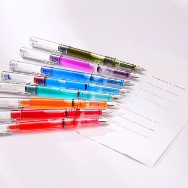 

luxury transparent fountain pen extra fine ef f nib calligraphy stationery business student xmas gifts l41e