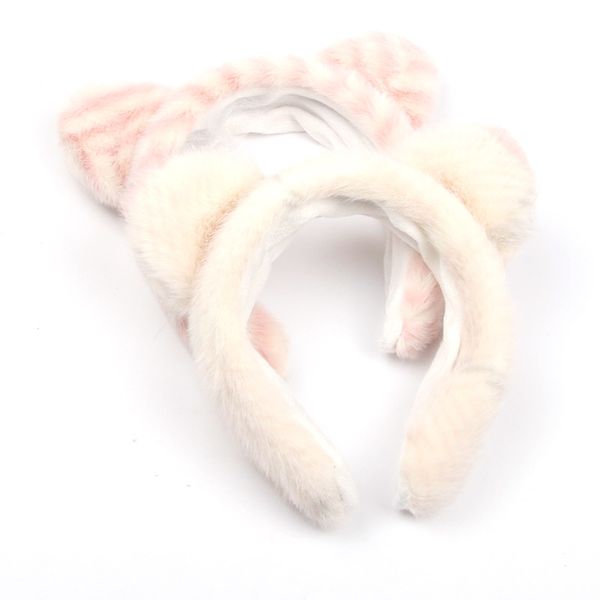 

cat ears headband women girls fashion plush hair hoop lovely gift cosplay purim party headwear decor accessories, Slivery;white