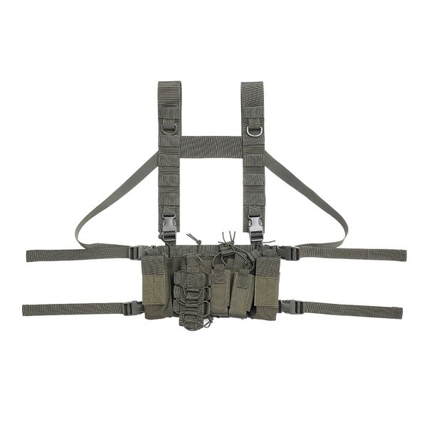 

combat training shooting hunting outdoor molle vest pouch chest rig, Camo;black