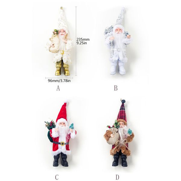 

мини-санта-клаус куклы творческий ткани домашнее украшение украшения красочные пять цветов и узоров зеленые украшения