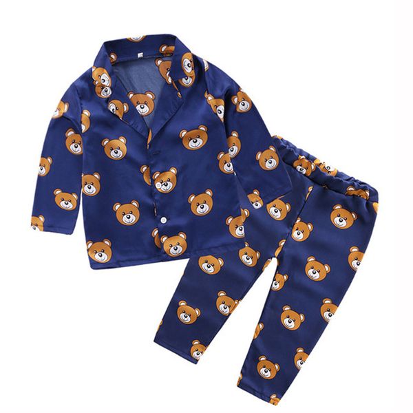 

autumn kids clothes toddler kids baby boys girl cartoon pajamas sleepwear shirt shorts clothes set baby boy clothing sets, White