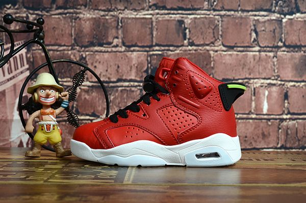 

6s детская обувь кроссовки baby girl boy красочные черный синий белый черный красный розовый кожа дышащая обувь продажа онлайн, Black