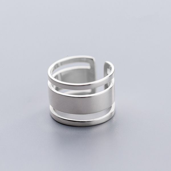 

authentic 100% real.925 sterling silver fine jewelry three-rows multi-layers long ring wider openable gtlj1453, Golden;silver
