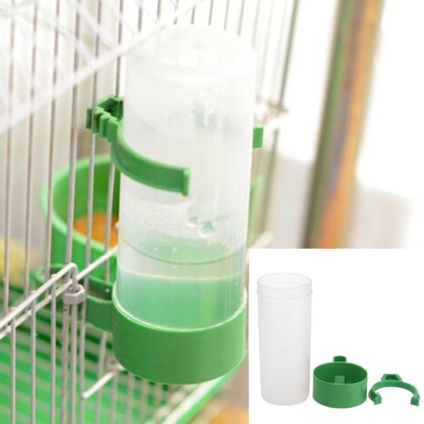 

60ml / 140ml практических aviary волнистого попугая птица кормление оборудование parrot птица пьющего feeder поливочных пластиковый с зажимо