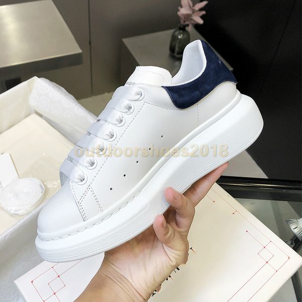 

designer luxury classic casual shoes platform leather trainer mens womens navy snake skin 3m sneakers velvet chaussures with box, Black