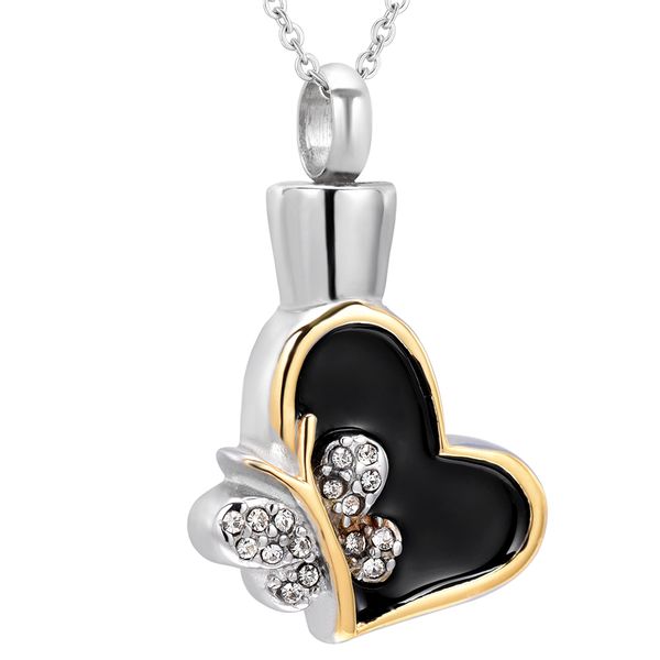 

ijd8327 нержавеющая сталь серебро золото красивая бабочка сердце keepsake кулон урна ожерелье кремация для пепла урна с цепочкой ювелирных и, Silver