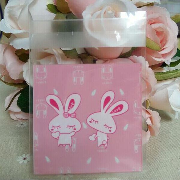 

2020 new selling pink cute baking package cookie bag chocolate handmade soap bag snack candy 1 pack 100pcs