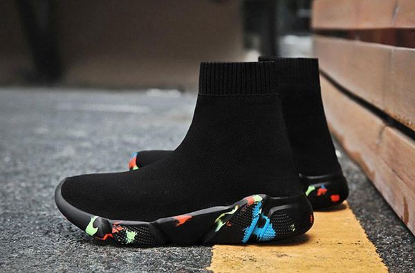 

balenciaga shoes дизайнерская обувь мужчины женщины speed ​​trainer моды сапоги носок обувь черный мужская повседневная обувь кроссовки крос, Black