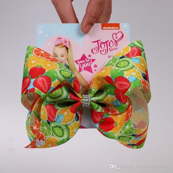 

children bowknot hair clips kids fruit series bowknot hair hairpin printing girls colorful fruit bow-tie spring headwear hairpin bh1086 tqq