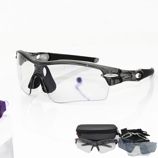 

pchromic cycling glasses myopia frame 2 lens uv400 outdoor sport cycling sunglasses bike riding goggles mtb eyewear