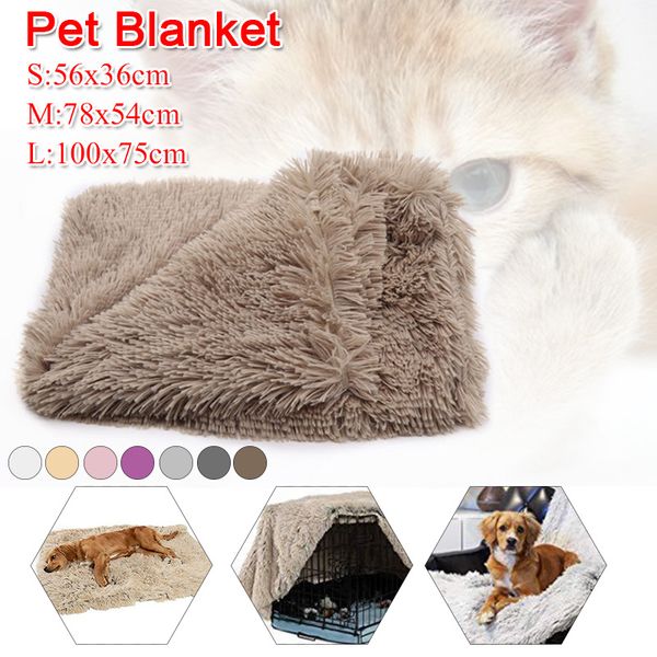 

зимние теплые мягкие длинные плюшевые pet одеяло двухслойный собака кошка одеяло