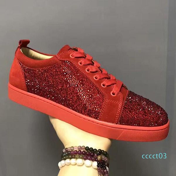 

mens designer shoes designer sneakers low cut spikes flats shoes red bottom for mens and women leather sneakers party designer shoes ct03, Black