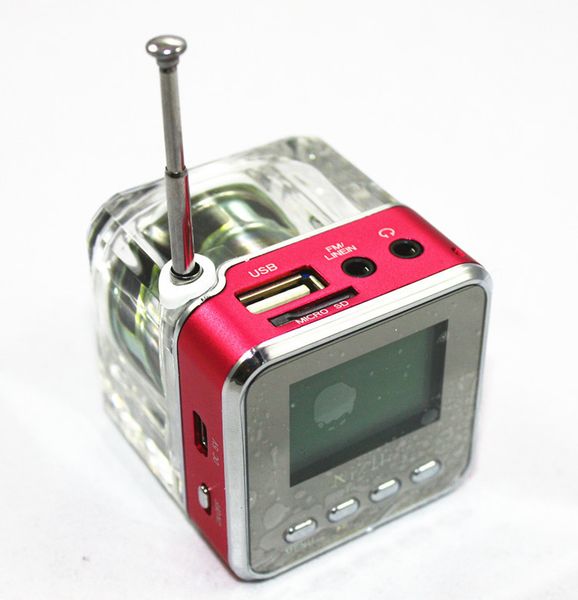 

nizhi tt-028 mini usb microsd card fm radio lcd display speaker potable music mp3 player speaker with usb cable r25