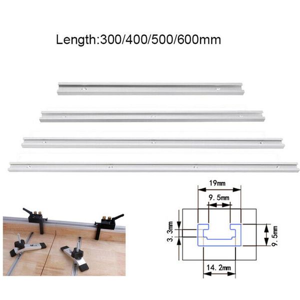 

anti-corrosion 300/400/500/600mm stainless steel t-track slot miter jig for woodworking router