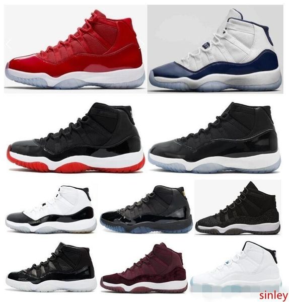 

11 xi bred gym red 11s space jam concord unc legend gamma blue velvet men midnight navy shoes 72-10 high athletic sport sneakers 8-13