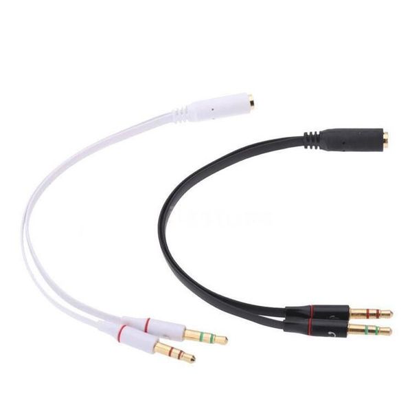 

новый 3,5 мм кабель y splitter 2 jack мужских 1 женских наушники mic aux аудио адаптер кабель для наушников мобильного телефона