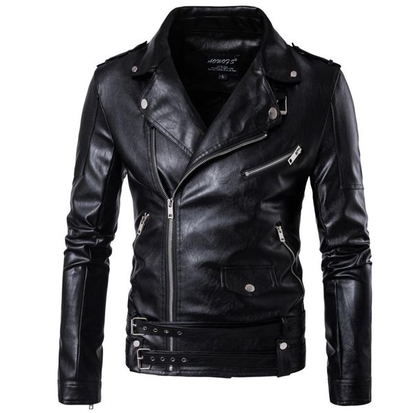 

2018 mens faux fur coats clothes fashion pilot motorcycle imported wolverine skull leather jacket men slim fit d101, Black