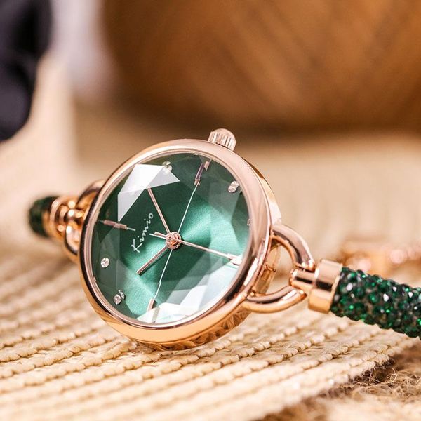 

2020 new small dial quartz women's watch fashion waterproof niche bracelet watch lady, Slivery;brown