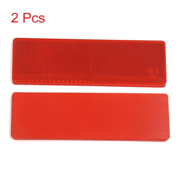 

x autohaux 2pcs red plastic rectangle anti-collision reflector for trailer truck bus car