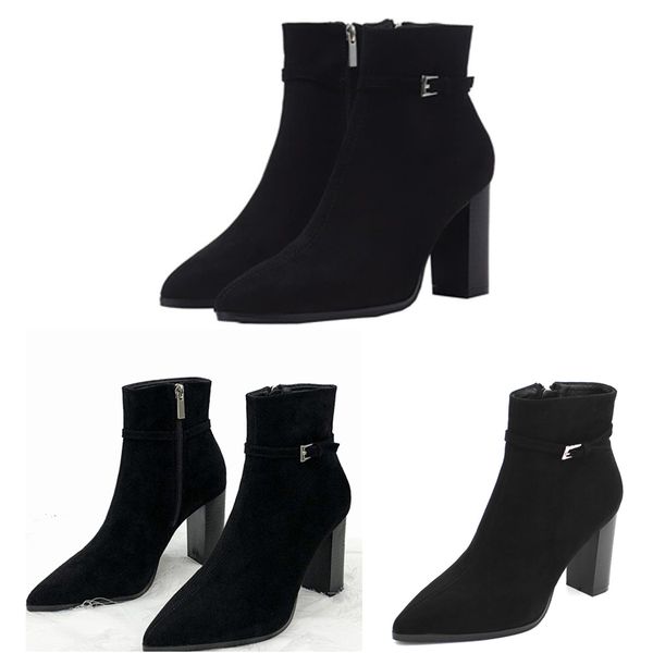 

fashion luxury designer women boots red bottoms boot girls designer shoes with studded spikes party high heels boots winter ing, Black