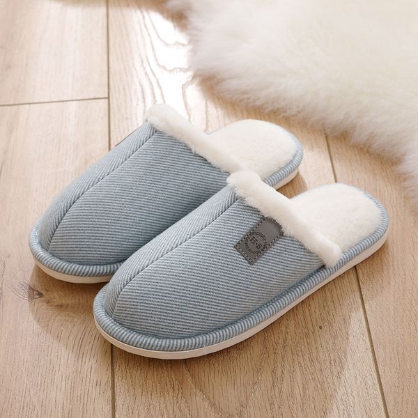 

slippers women home indoor slides winter women house slippers large size casual home plus velvet warm shoes fur, Black