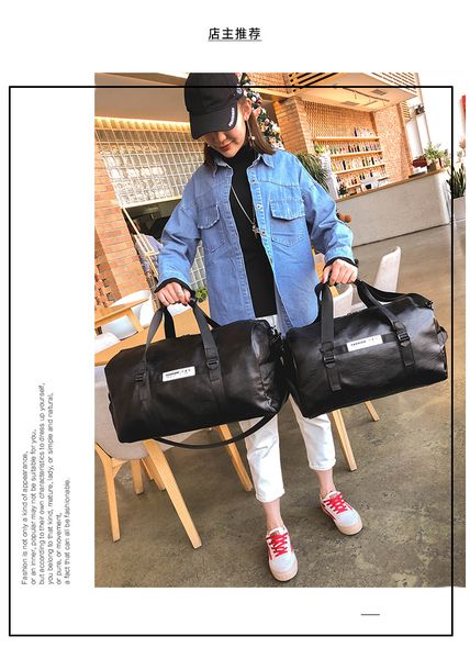 

travel bag men's pu waterproof hand-held travel bag men's independent shoes fitness