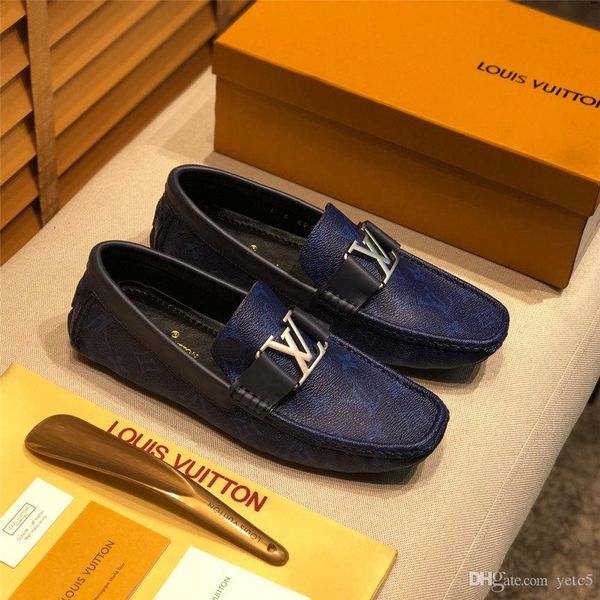 

20wr classic man casual shoes fashion man shoes genuine leather man loafers moccasins slip on man's flats male driving shoes size 46, Black